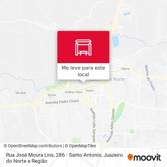 Rua José Moura Lins, 286 - Santo Antonio mapa