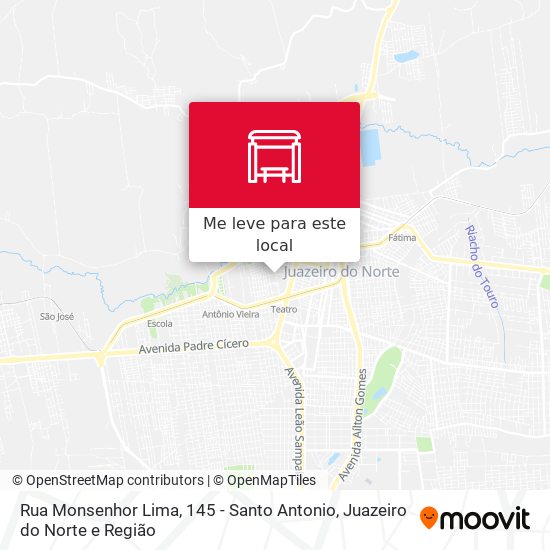 Rua Monsenhor Lima, 145 - Santo Antonio mapa