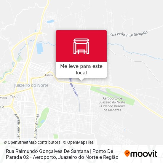 Rua Raimundo Gonçalves De Santana | Ponto De Parada 02 - Aeroporto mapa