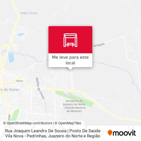 Rua Joaquim Leandro De Sousa | Posto De Saúde Vila Nova - Pedrinhas mapa
