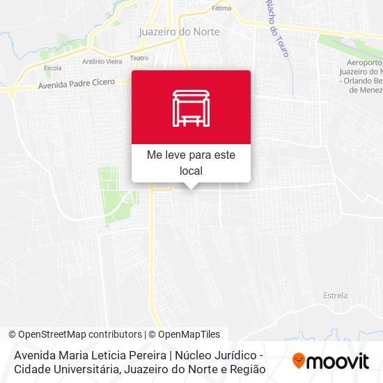 Avenida Maria Leticia Pereira | Núcleo Jurídico - Cidade Universitária mapa