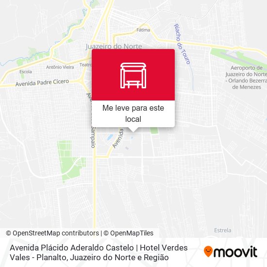 Avenida Plácido Aderaldo Castelo | Hotel Verdes Vales - Planalto mapa