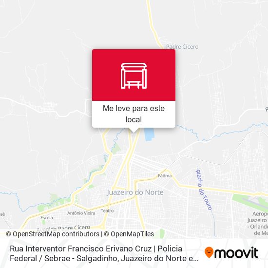 Rua Interventor Francisco Erivano Cruz | Policia Federal / Sebrae - Salgadinho mapa