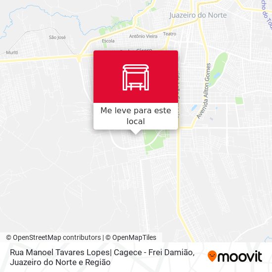 Rua Manoel Tavares Lopes| Cagece - Frei Damião mapa