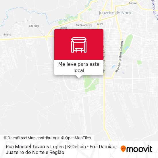 Rua Manoel Tavares Lopes | K-Delícia - Frei Damião mapa