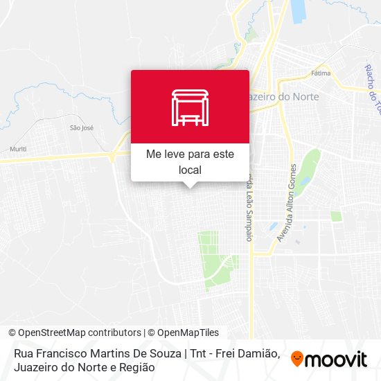 Rua Francisco Martins De Souza | Tnt - Frei Damião mapa