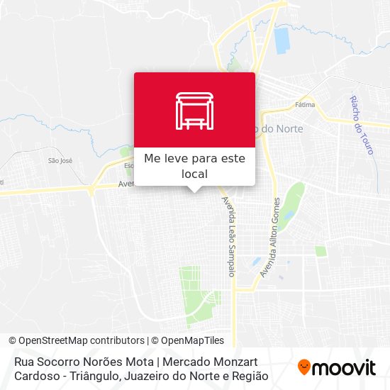 Rua Socorro Norões Mota | Mercado Monzart Cardoso - Triângulo mapa
