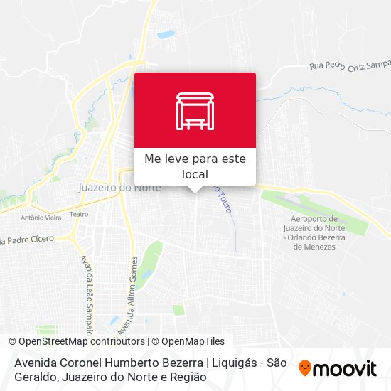 Avenida Coronel Humberto Bezerra | Liquigás - São Geraldo mapa