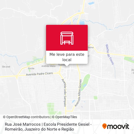 Rua José Marrocos | Escola Presidente Gesiel - Romeirão mapa