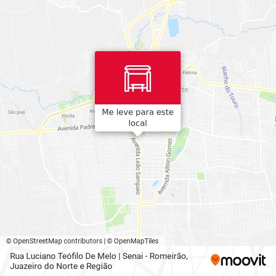 Rua Luciano Teófilo De Melo | Senai - Romeirão mapa