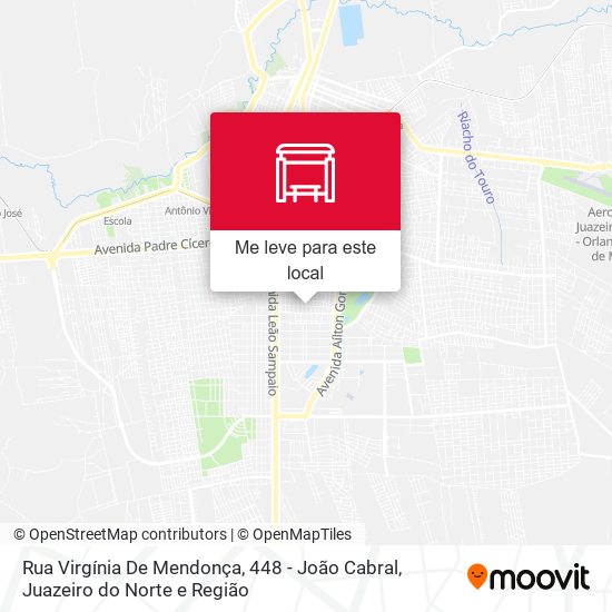 Rua Virgínia De Mendonça, 448 - João Cabral mapa