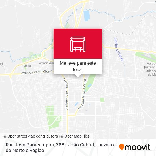 Rua José Paracampos, 388 - João Cabral mapa