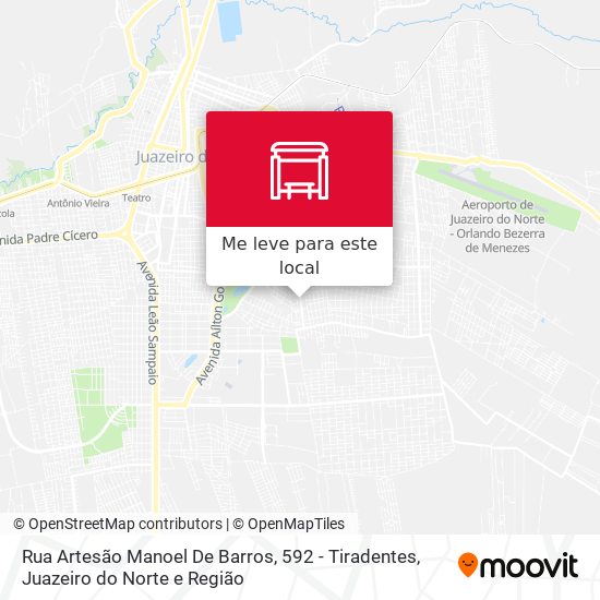 Rua Artesão Manoel De Barros, 592 - Tiradentes mapa