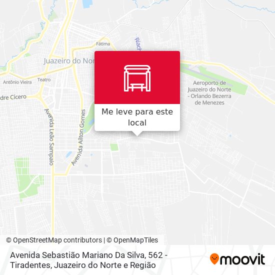 Avenida Sebastião Mariano Da Silva, 562 - Tiradentes mapa