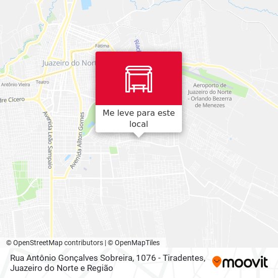 Rua Antônio Gonçalves Sobreira, 1076 - Tiradentes mapa