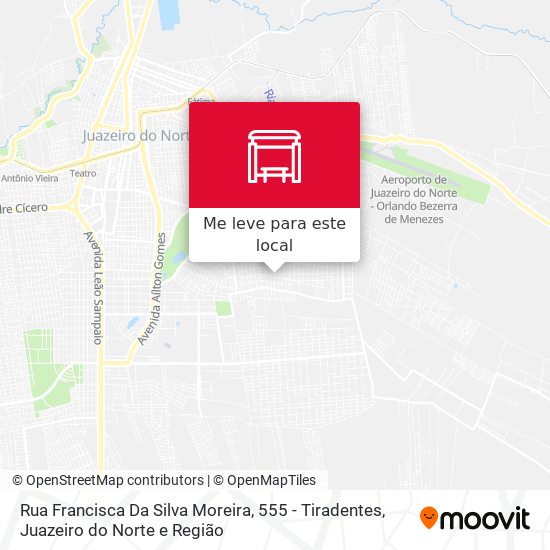 Rua Francisca Da Silva Moreira, 555 - Tiradentes mapa
