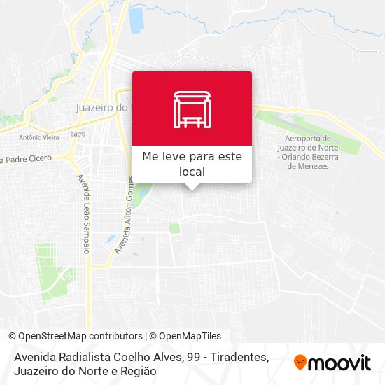 Avenida Radialista Coelho Alves, 99 - Tiradentes mapa