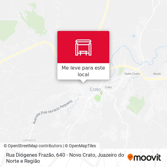 Rua Diógenes Frazão, 640 - Novo Crato mapa