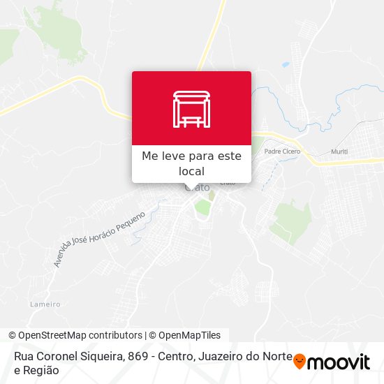 Rua Coronel Siqueira, 869 - Centro mapa