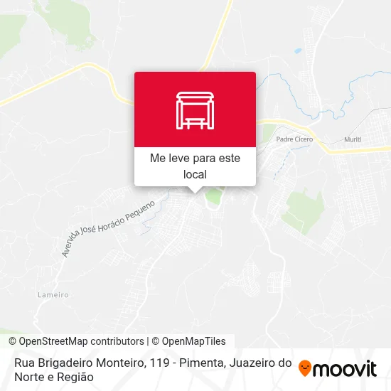 Rua Brigadeiro Monteiro, 119 - Pimenta mapa