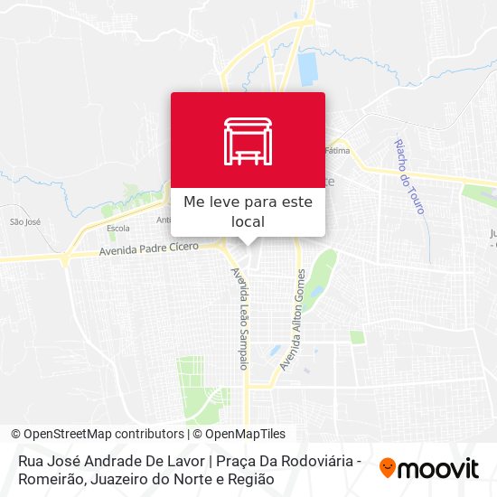 Rua José Andrade De Lavor | Praça Da Rodoviária - Romeirão mapa