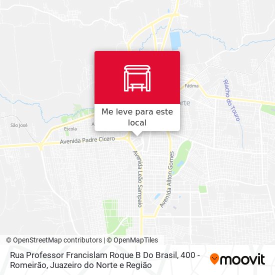 Rua Professor Francislam Roque B Do Brasil, 400 - Romeirão mapa