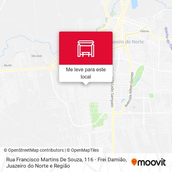Rua Francisco Martins De Souza, 116 - Frei Damião mapa