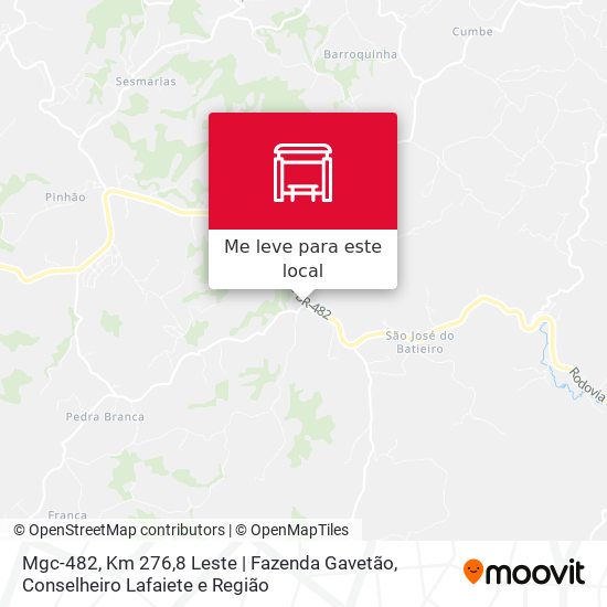 Mgc-482, Km 276,8 Leste | Fazenda Gavetão mapa