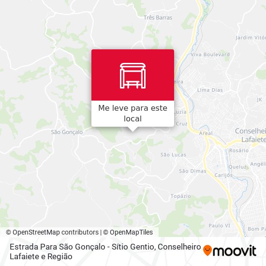 Estrada Para São Gonçalo - Sítio Gentio mapa
