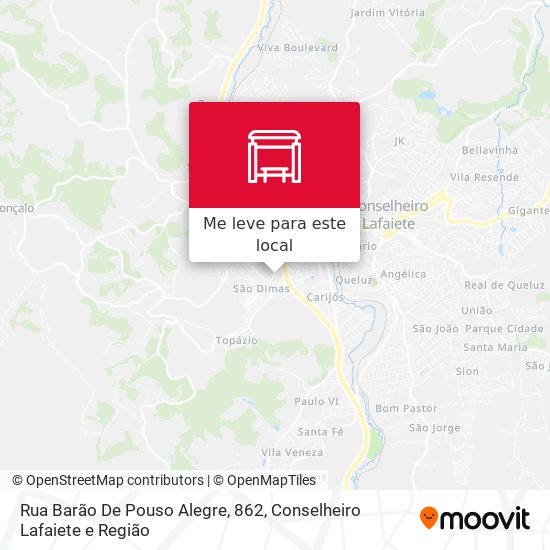 Rua Barão De Pouso Alegre, 862 mapa