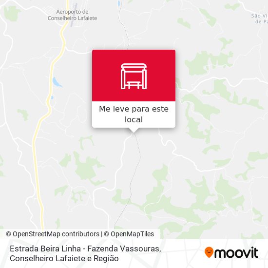 Estrada Beira Linha - Fazenda Vassouras mapa