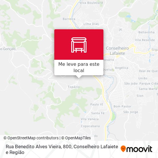 Rua Benedito Alves Vieira, 800 mapa