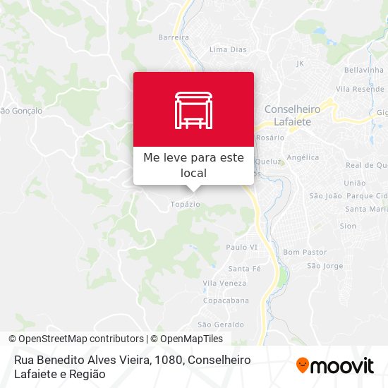 Rua Benedito Alves Vieira, 1080 mapa