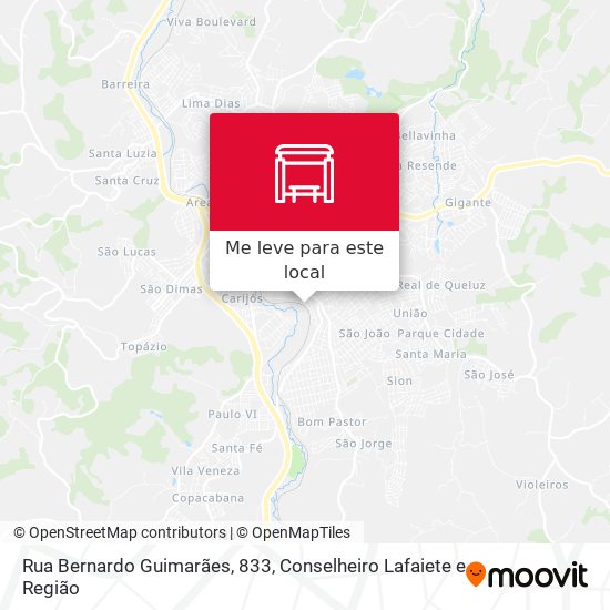 Rua Bernardo Guimarães, 833 mapa