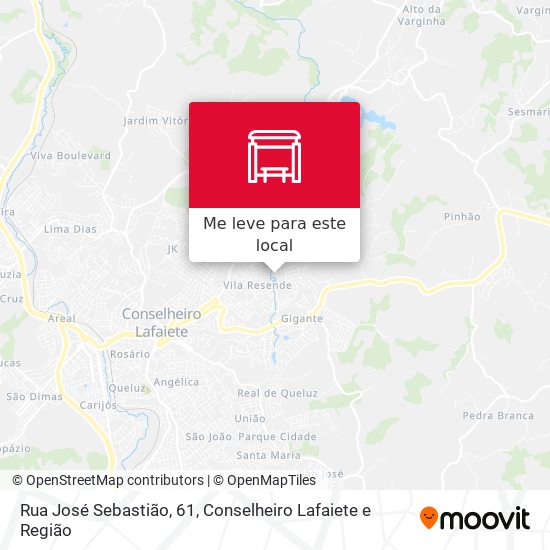 Rua José Sebastião, 61 mapa