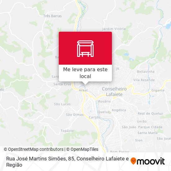 Rua José Martins Simões, 85 mapa