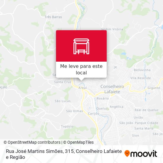 Rua José Martins Simões, 315 mapa