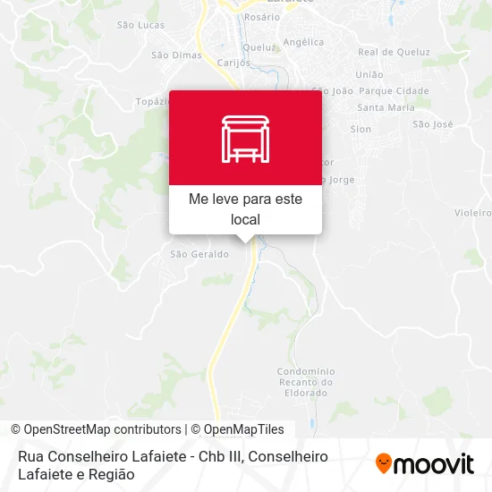 Rua Conselheiro Lafaiete - Chb III mapa