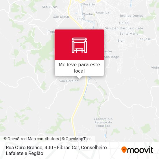 Rua Ouro Branco, 400 - Fibras Car mapa