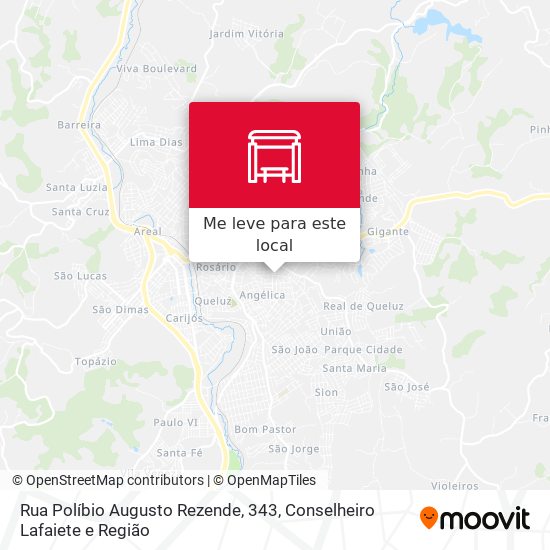 Rua Políbio Augusto Rezende, 343 mapa