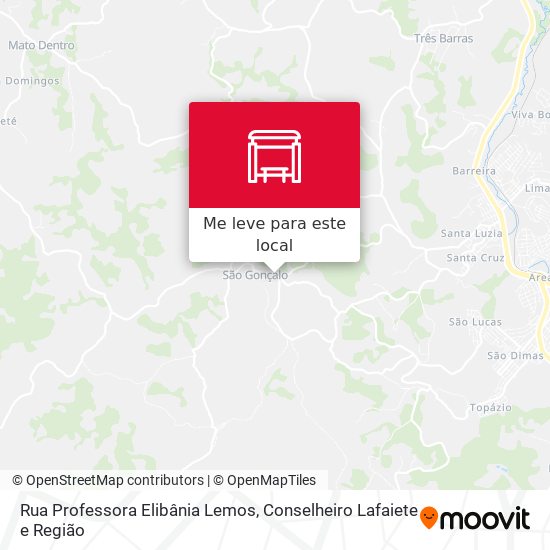 Rua Professora Elibânia Lemos mapa