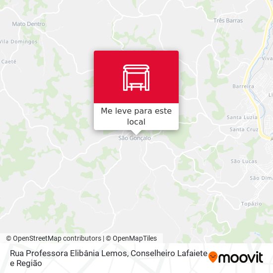 Rua Professora Elibânia Lemos mapa