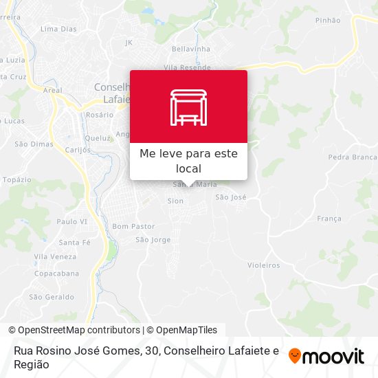 Rua Rosino José Gomes, 30 mapa