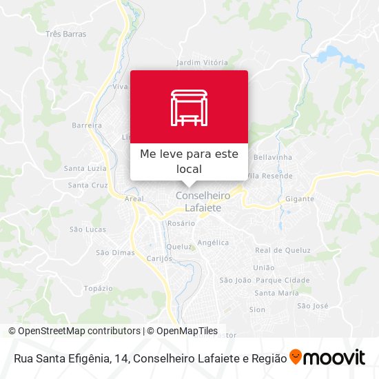 Rua Santa Efigênia, 14 mapa