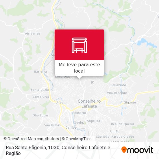 Rua Santa Efigênia, 1030 mapa