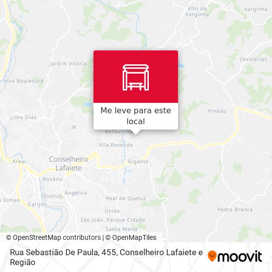 Rua Sebastião De Paula, 455 mapa