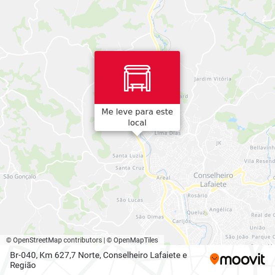 Br-040, Km 627,7 Norte mapa