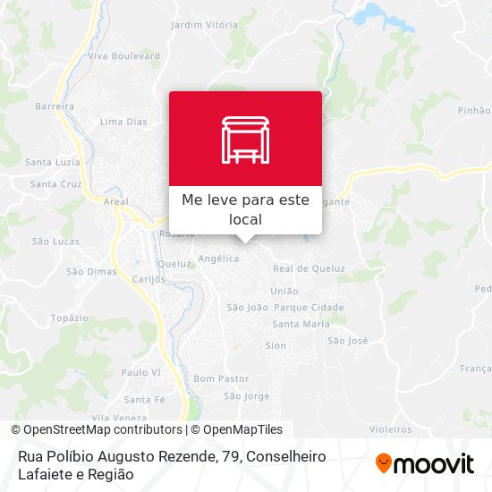 Rua Políbio Augusto Rezende, 79 mapa