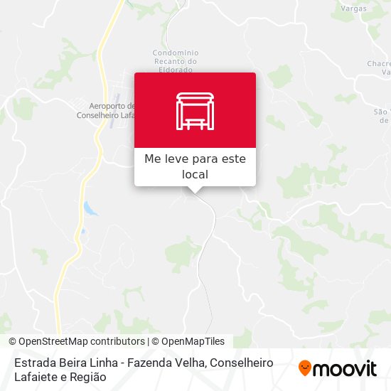 Estrada Beira Linha - Fazenda Velha mapa