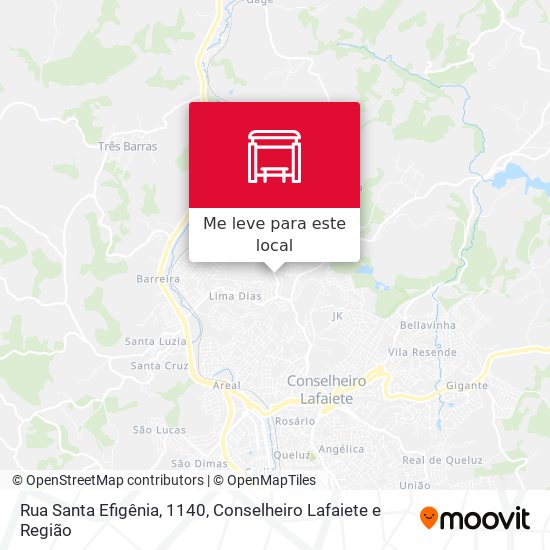 Rua Santa Efigênia, 1140 mapa